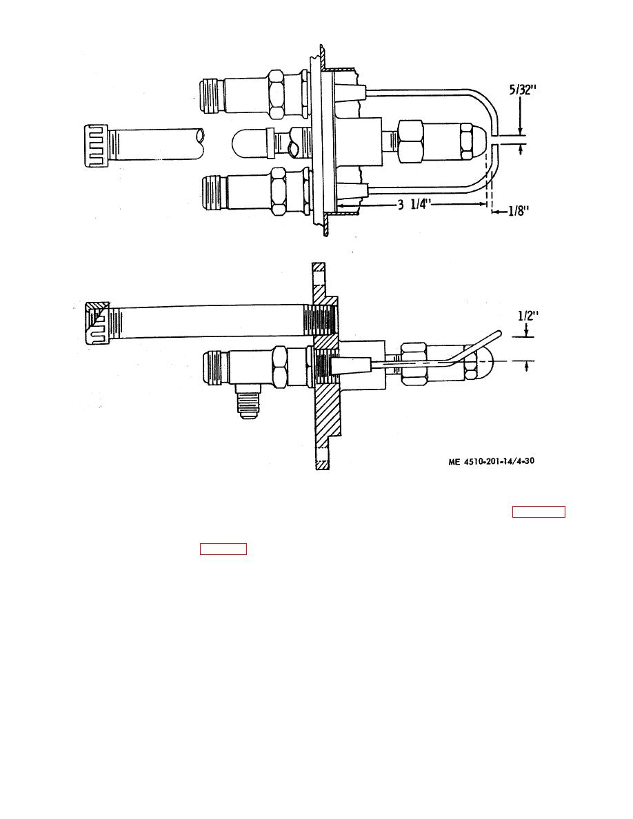 Figure 430. Burner electrode spark gap adjustment.